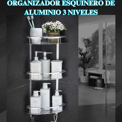 ORGANIZADOR ESQUINERO DE DUCHA (ALUMINIO)