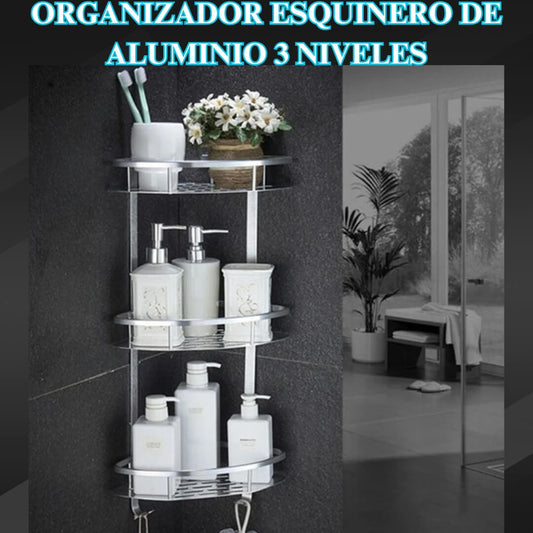 ORGANIZADOR ESQUINERO DE DUCHA (ALUMINIO)