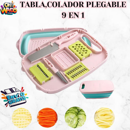 TABLA,COLADOR PLEGABLE 9 EN 1