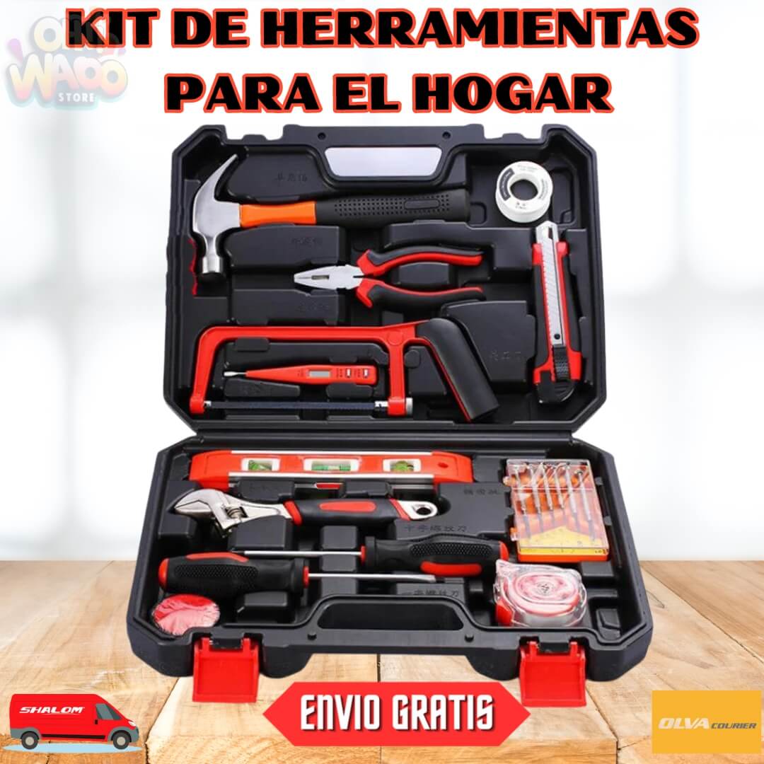 KIT DE HERRAMIENTAS PARA EL HOGAR.