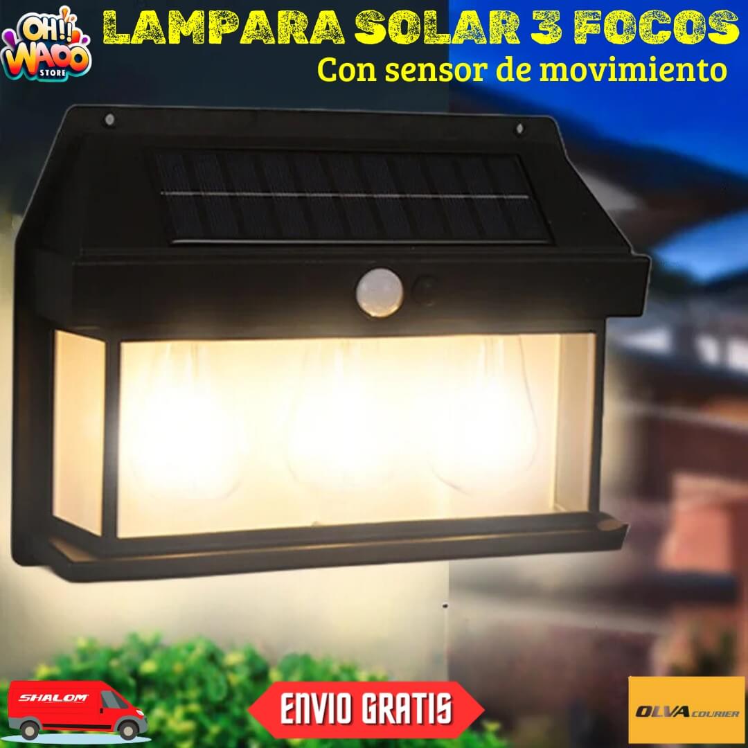 LAMPARA SOLAR 3 FOCOS