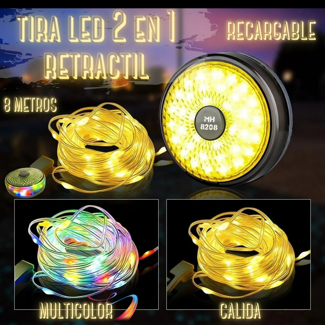 TIRA LED 2 EN 1 RETRACTIL